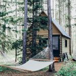 Vacation Home - wooden house with hammock attached on tree