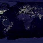 Global Map - Black Textile