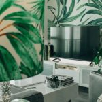 Co-living Space - Green and White Lampshade Light