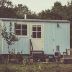 Tiny Home - Glass Panel White Frame Door