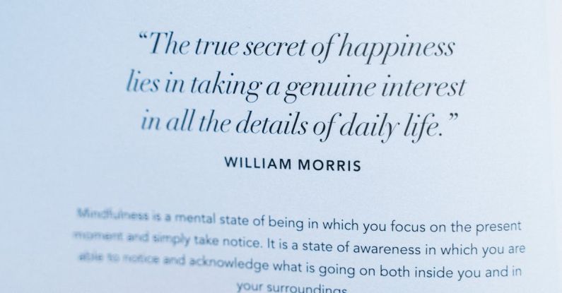 Listing Description - Quote and Mindfulness Description