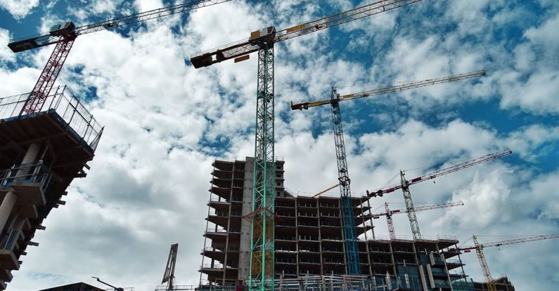 Industrial Estate - Green and Yellow Crane